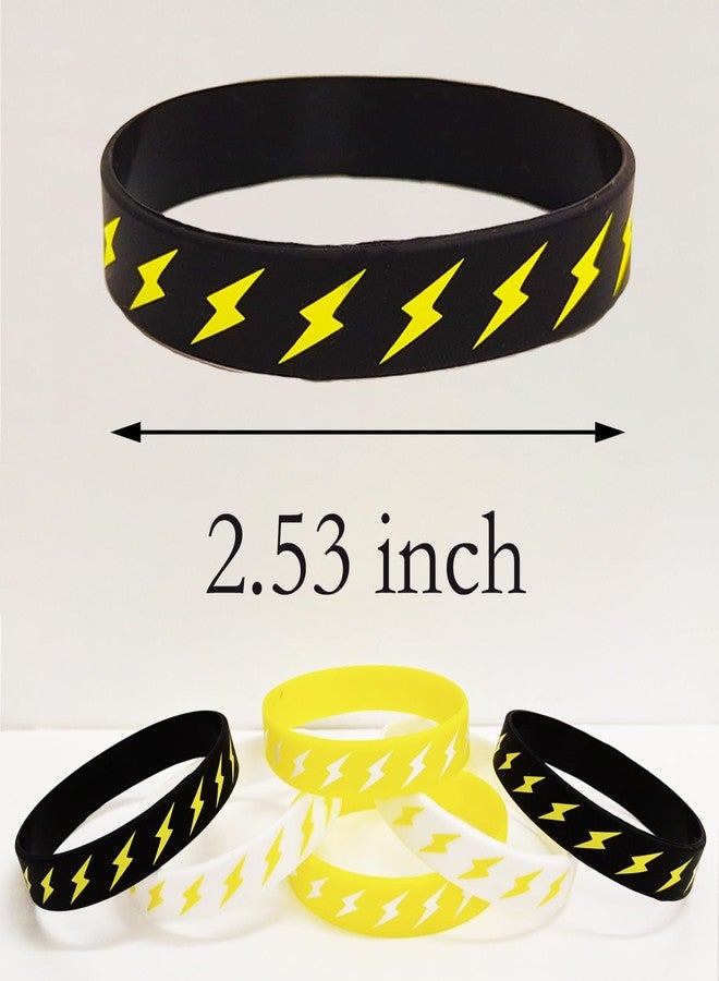 PIBIPAID 24 Lightning bolt Rubber Silicone Wristbands,for Flash Weather Birthday Party Favors Supplies Decorations Favors - Image 2